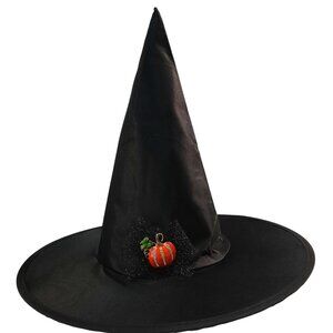 Witch Hat with pumpkin and tulle applique